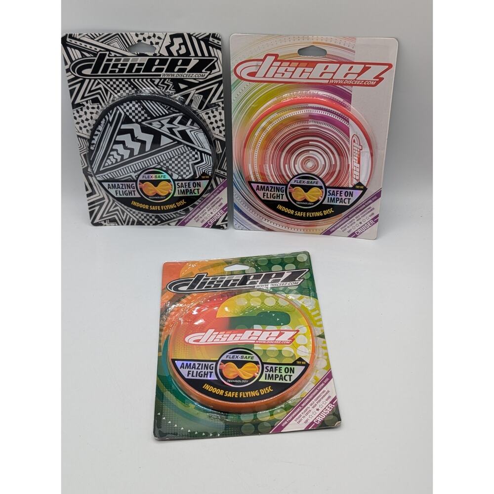 3-Pack Disceez Indoor Safe 5" Flying Discs 2018 Series 1 Cruiser New